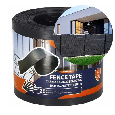 Tieniaca plotová páska 19cm x 35m, antracitová SPRINGOS FN0001