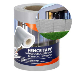 Tieniaca plotová páska 19cm x 35m, svetlo šedá SPRINGOS FN0002