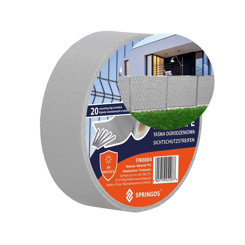 Tieniaca plotová páska 4,75 cm x 35m, svetlo šedá SPRINGOS FN0004