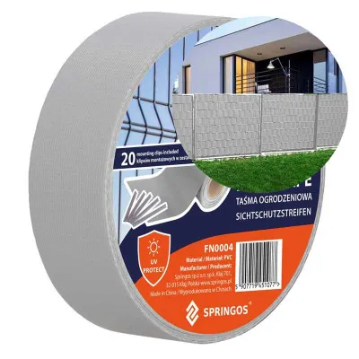 Tieniaca plotová páska 4,75 cm x 35m, svetlo šedá SPRINGOS FN0004