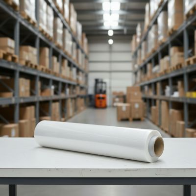 Strečová fólia 500mm 23my 1,5kg biela nepriehľadá