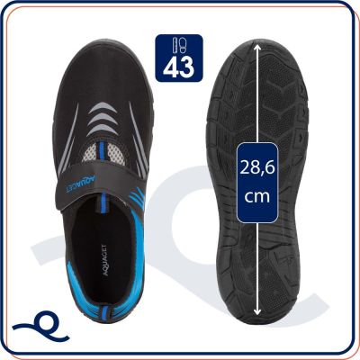 Topánky do vody pánske neoprénové veľ. 43 AQUAGET AQ0076 čierne