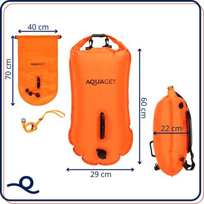 Plavecká bójka 35 l AQUAGET AQ0037 oranžová