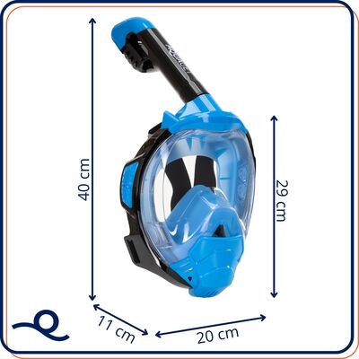 Šnorchlovacia maska celotvárová L/XL AQUAGET AQ0001 modrá