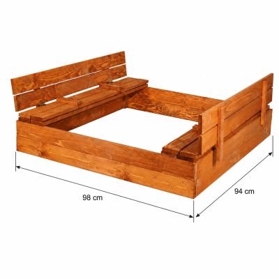 Detské pieskovisko s krytom 98x94 cm Dechland Smart 98ZI hnedé