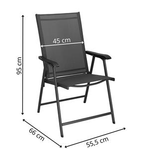 Záhradné kreslo SPRINGOS VERONA čierne