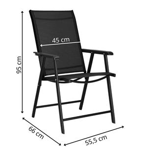 Záhradné kreslo SPRINGOS VERONA čierne