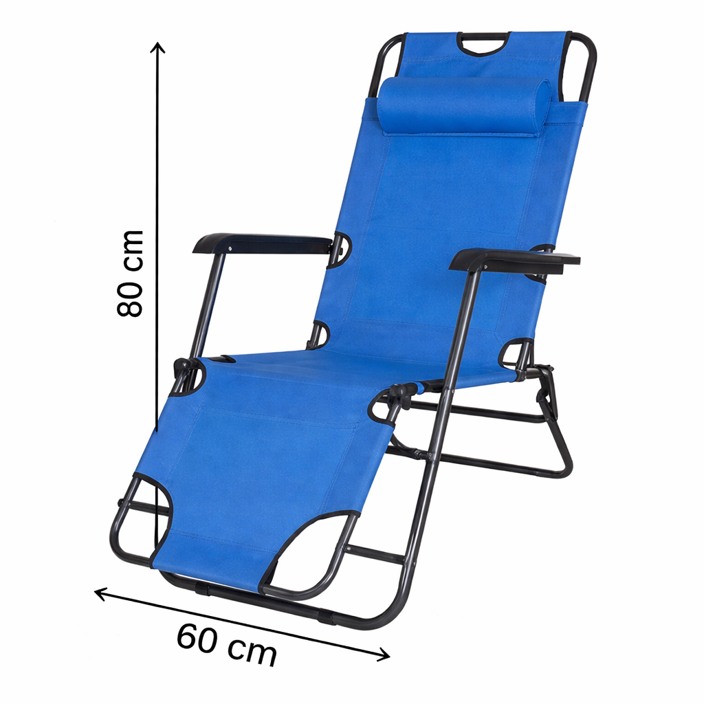 Záhradné polohovacie kreslo SPRINGOS RELAX tmavo šedé