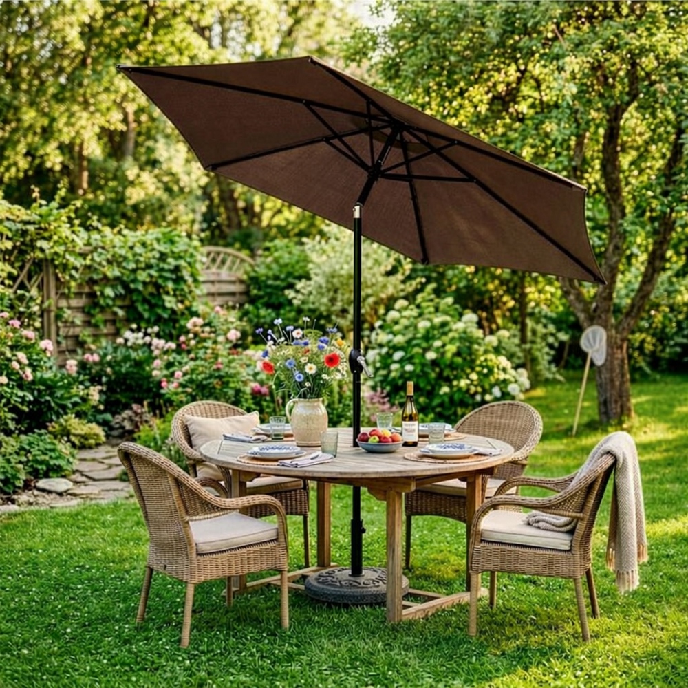 Záhradný slnečník 250 cm, tmavo šedý SPRINGOS SUNNY GU0021
