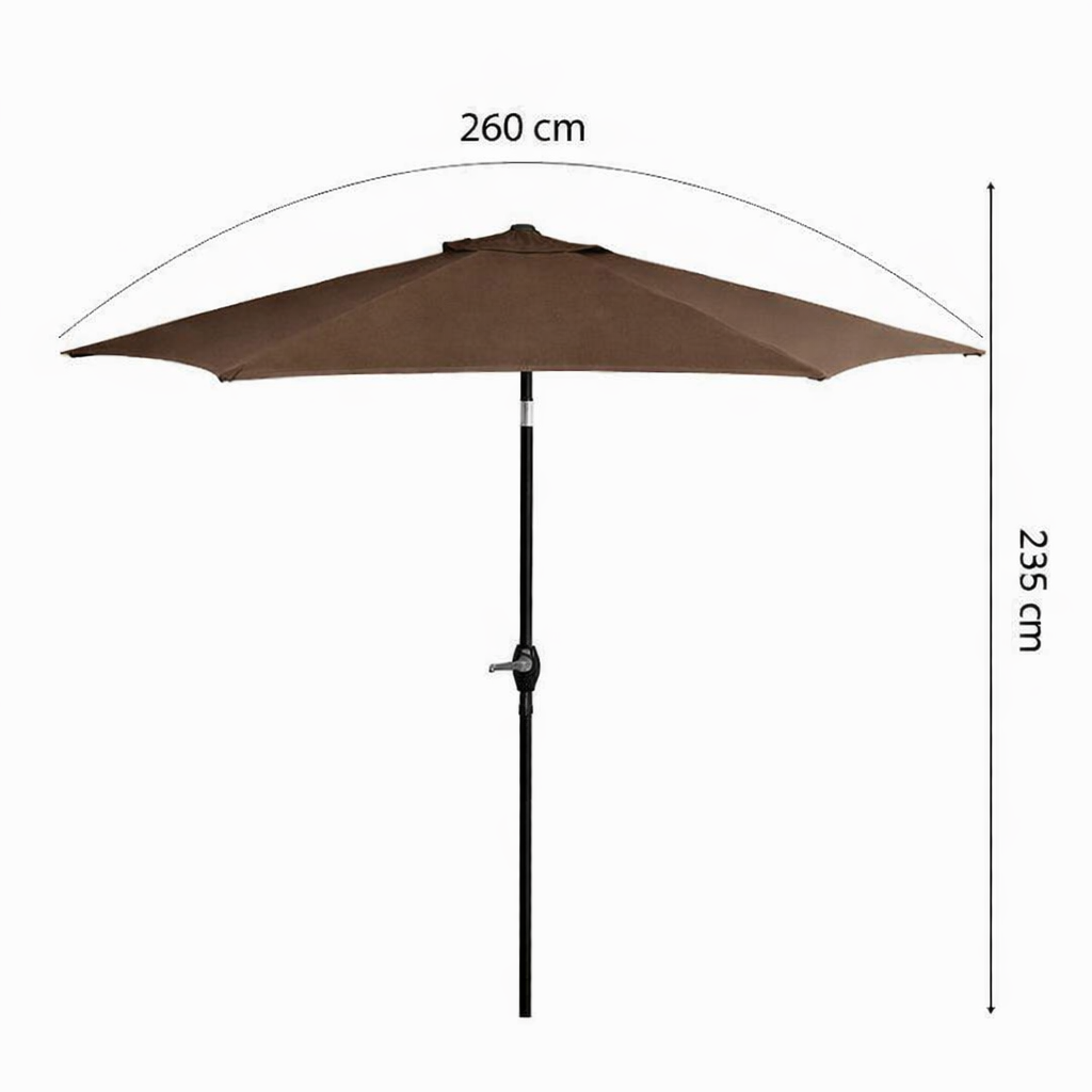 Záhradný slnečník 250 cm, tmavo šedý SPRINGOS SUNNY GU0021