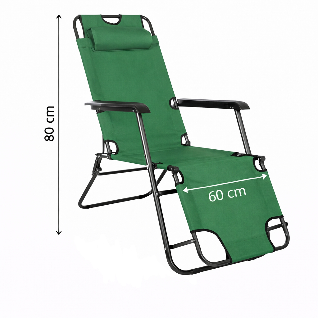 Záhradné polohovacie kreslo SPRINGOS RELAX tmavo šedé