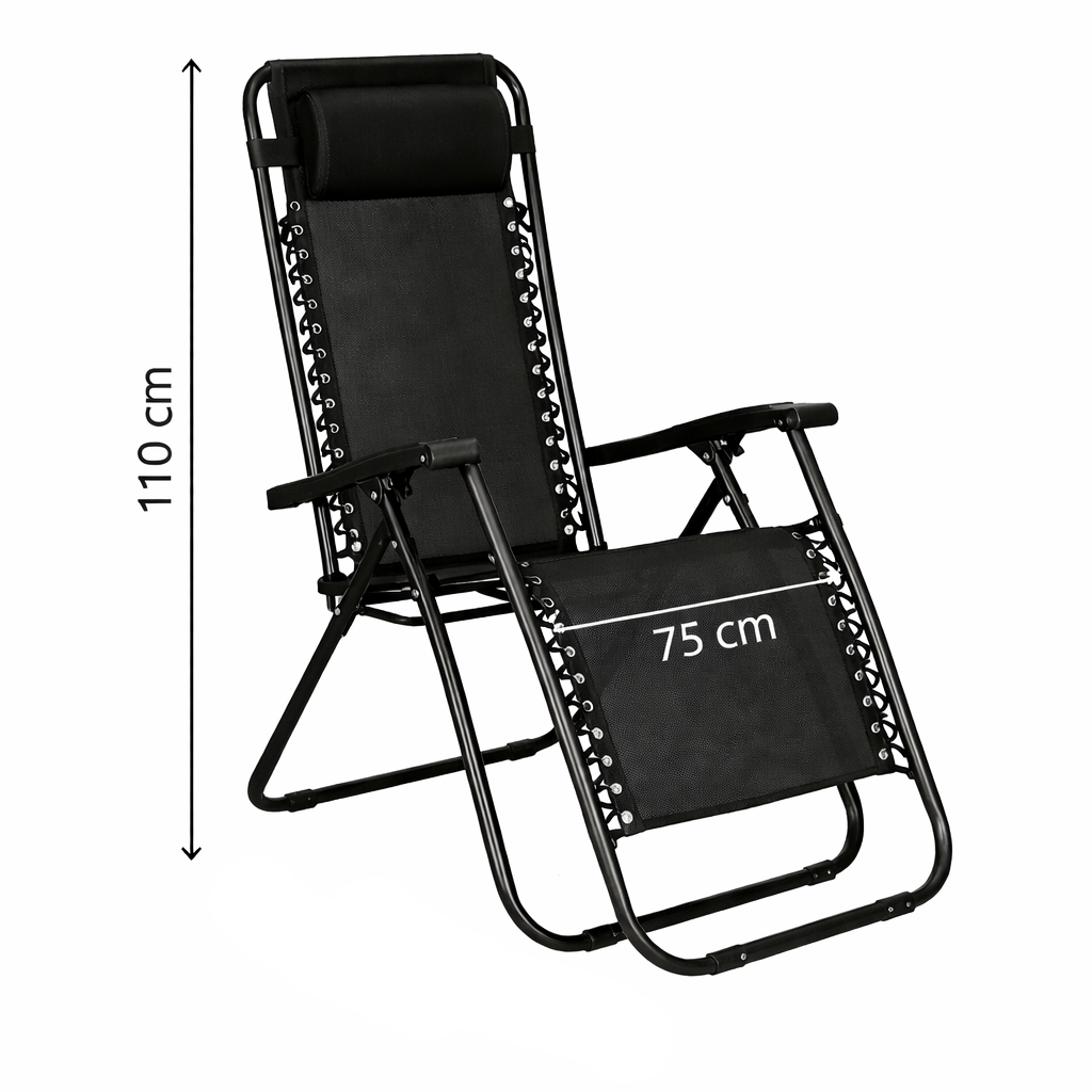 Záhradné polohovacie kreslo SPRINGOS ZERO GRAVITY hnedé