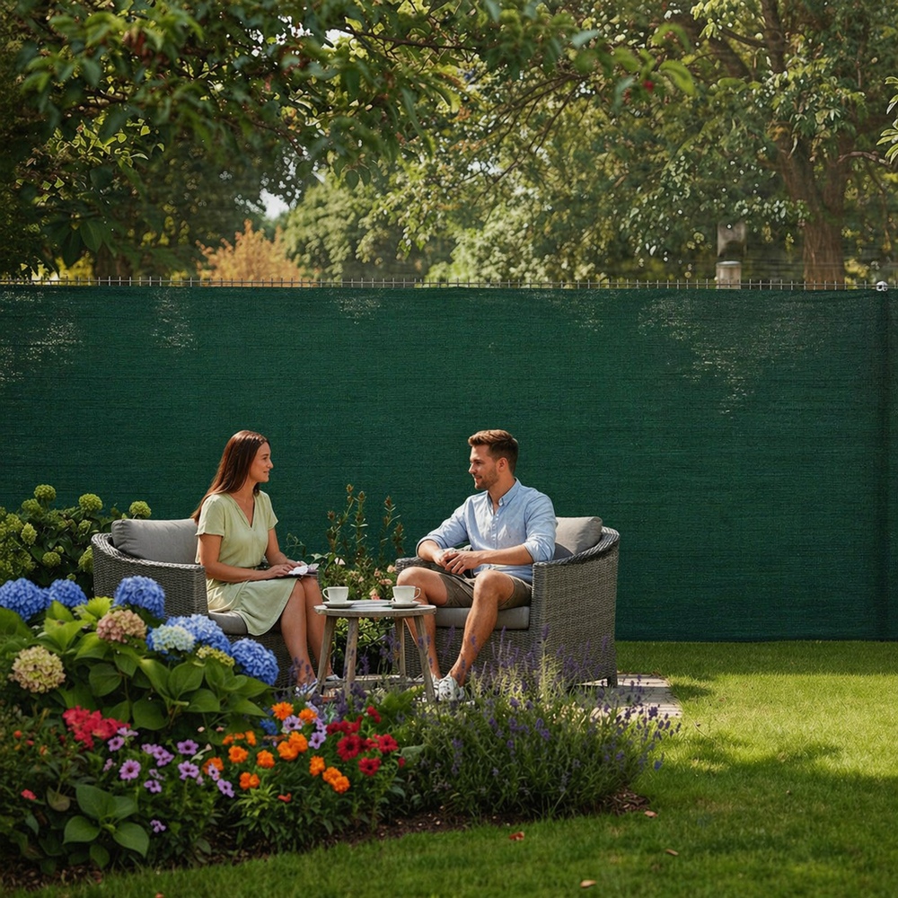 Tieniaca tkanina na plot 150cm x 50m 90% zatienenie SPRINGOS SN0064 svetlo grafitová
