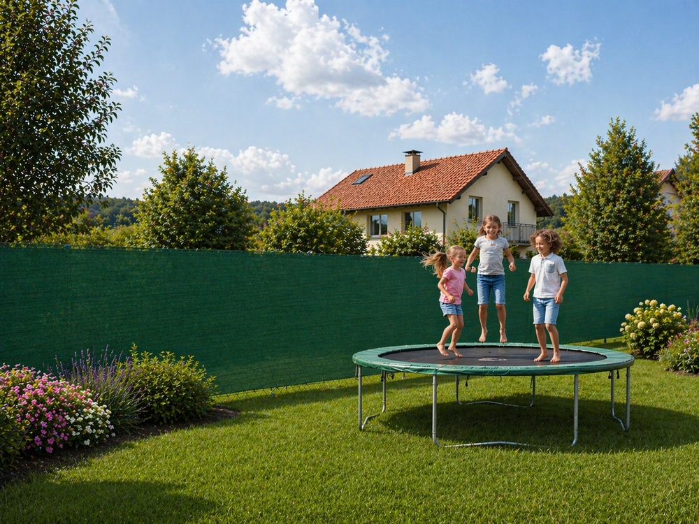Tieniaca tkanina na plot 150cm x 50m 90% zatienenie SPRINGOS SN0064 svetlo grafitová