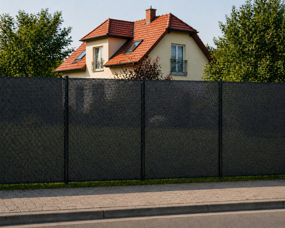 Tieniaca tkanina na plot 150cm x 50m 90% zatienenie SPRINGOS SN0064 svetlo grafitová