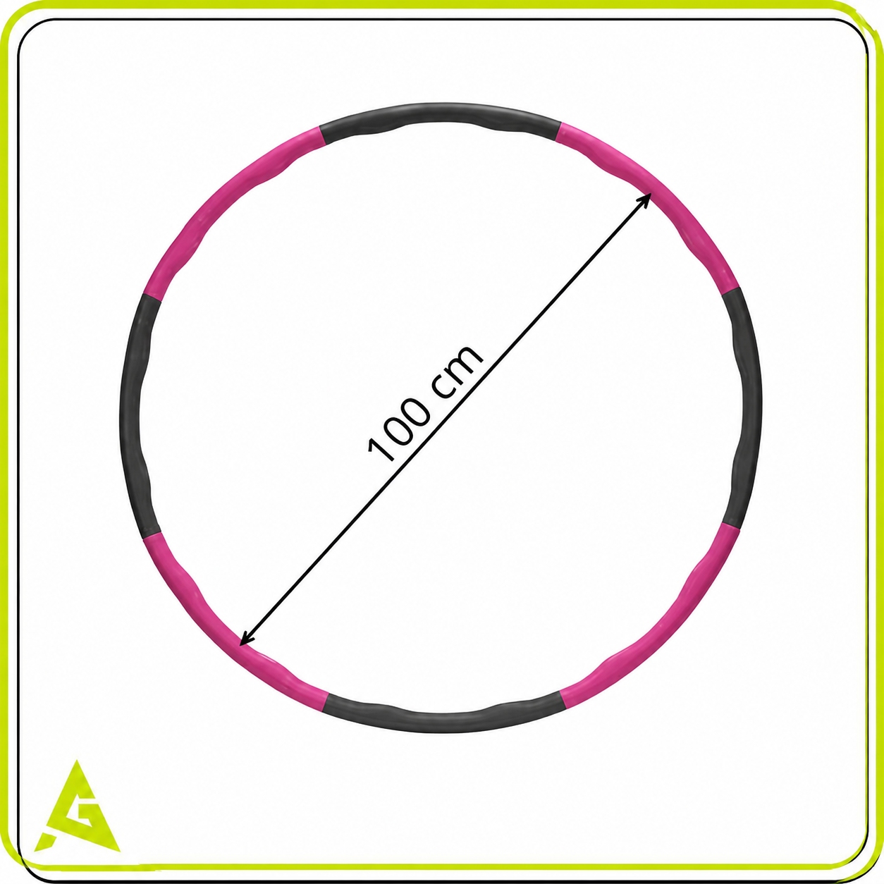 Hula hoop obruč nastaviteľná 67-88 cm ACTIGET ACT0132 ružovo-šedá