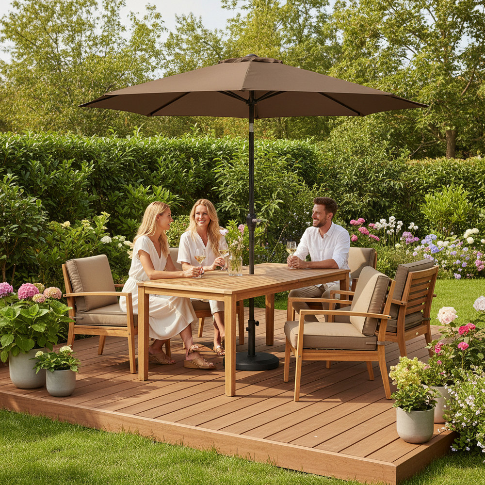 Záhradný slnečník 250 cm, tmavo šedý SPRINGOS SUNNY GU0021