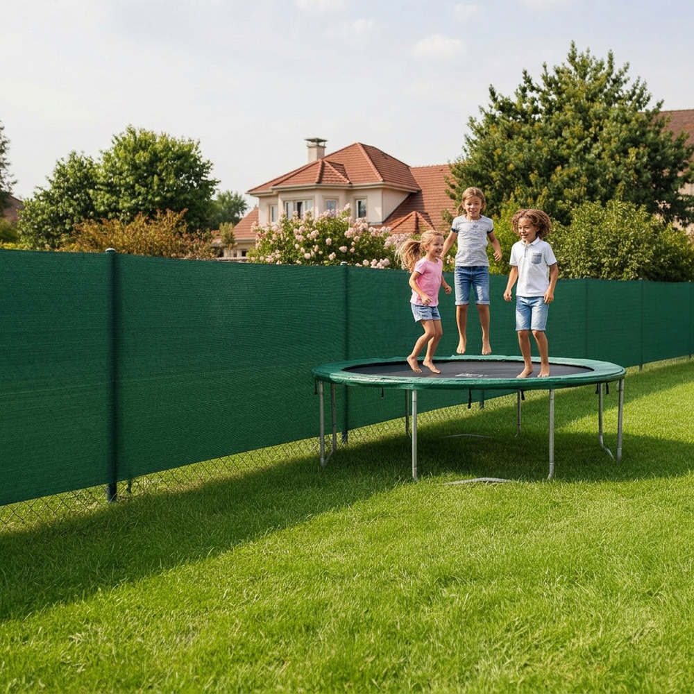 Tieniaca tkanina na plot 150cm x 25m 95% zatienenie SPRINGOS SN0063 svetlo grafitová