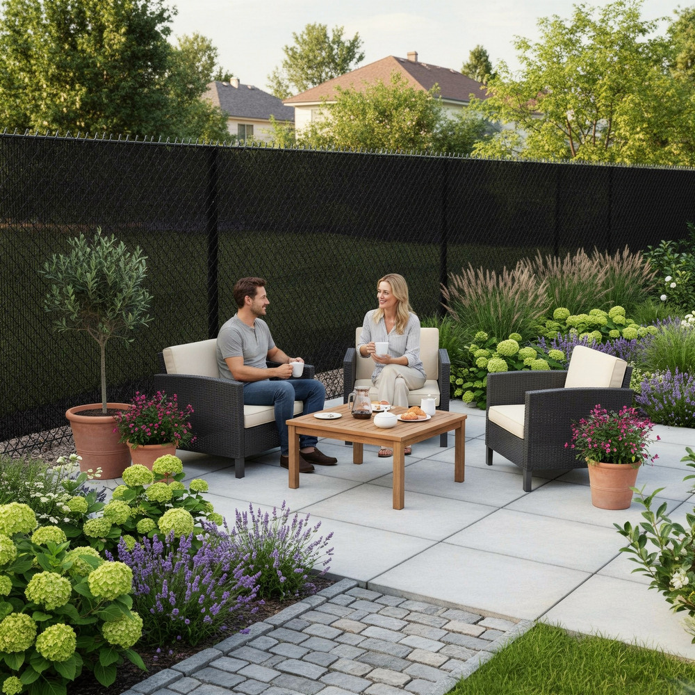 Tieniaca tkanina na plot 150cm x 50m 90% zatienenie SPRINGOS SN0064 svetlo grafitová