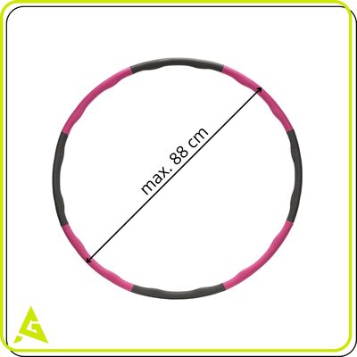 Hula hoop obruč nastaviteľná 67-88 cm ACTIGET ACT0132 ružovo-šedá