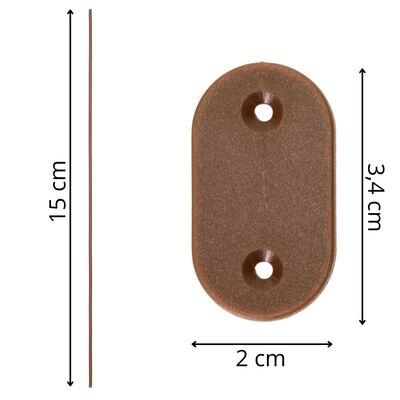 Montážna sada pre pvc zásteny 26ks SPRINGOS GA0237 hnedá