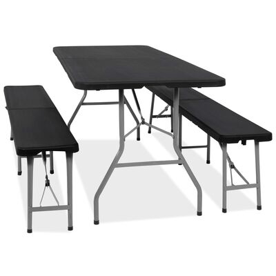Pivný set pre 8 osôb 180x74 cm SPRINGOS GF0099 biely