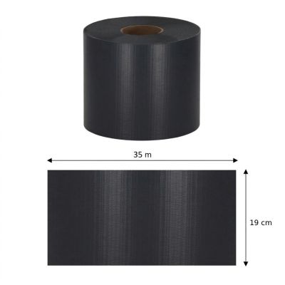 Plotová páska 19cm x 35m + spony SPRINGOS FN0001 antracitová