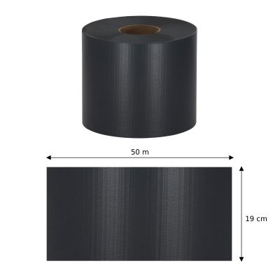 Plotová páska 19cm x 50m + spony SPRINGOS FN0009 antracitová