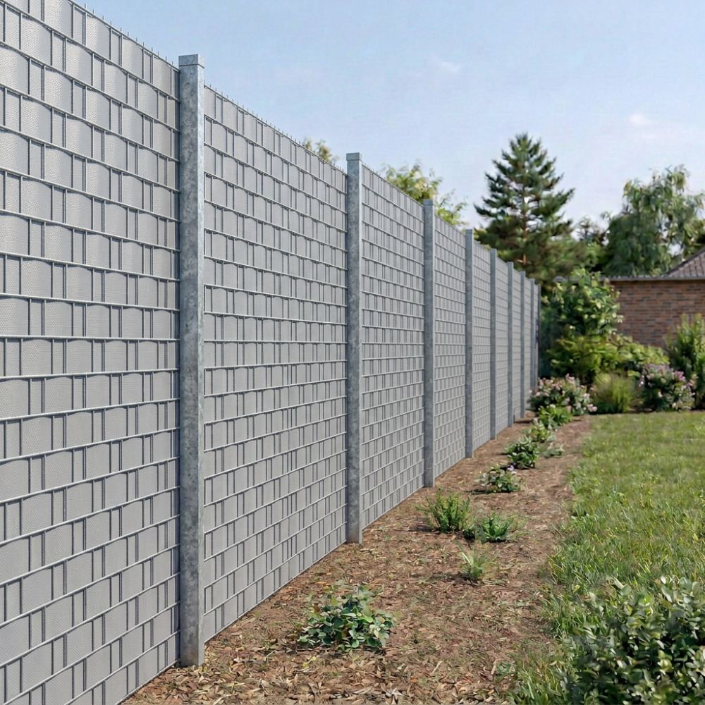 Plotová páska 4,75 cm x 50 m + spony SPRINGOS FN0013 svetlo šedá