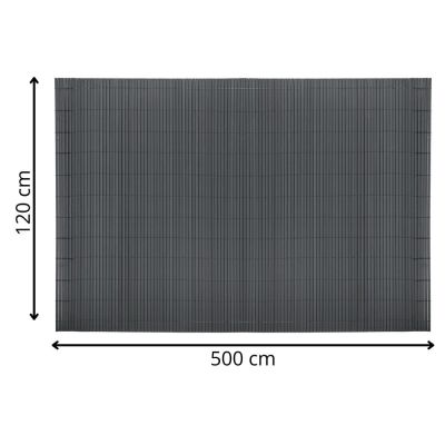 PVC zástena 1,2x5 m na balkón plot SPRINGOS GA0242 sivá