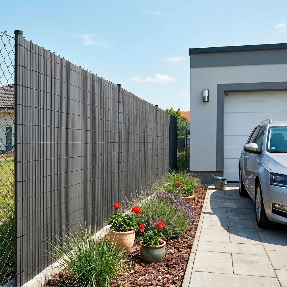 PVC zástena 1,8x5 m na balkón plot SPRINGOS GA0240 sivá