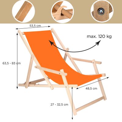 Záhradné drevené lehátko SPRINGOS TORINO čierne