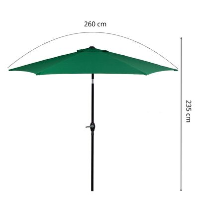 Záhradný slnečník 250 cm, tmavo šedý SPRINGOS SUNNY GU0021