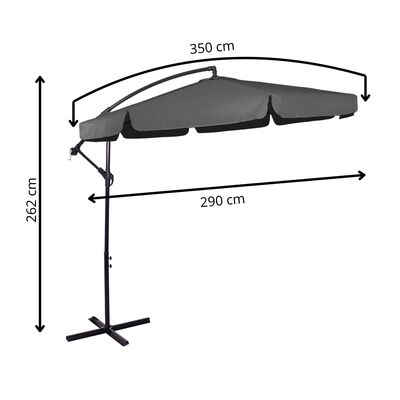 Záhradný slnečník 290 cm, krémový SPRINGOS MALTA GU0045