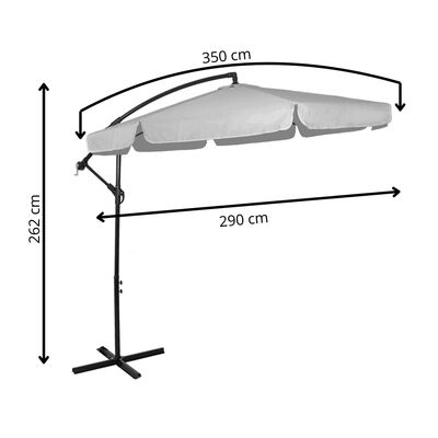 Záhradný slnečník 290 cm, krémový SPRINGOS MALTA GU0045