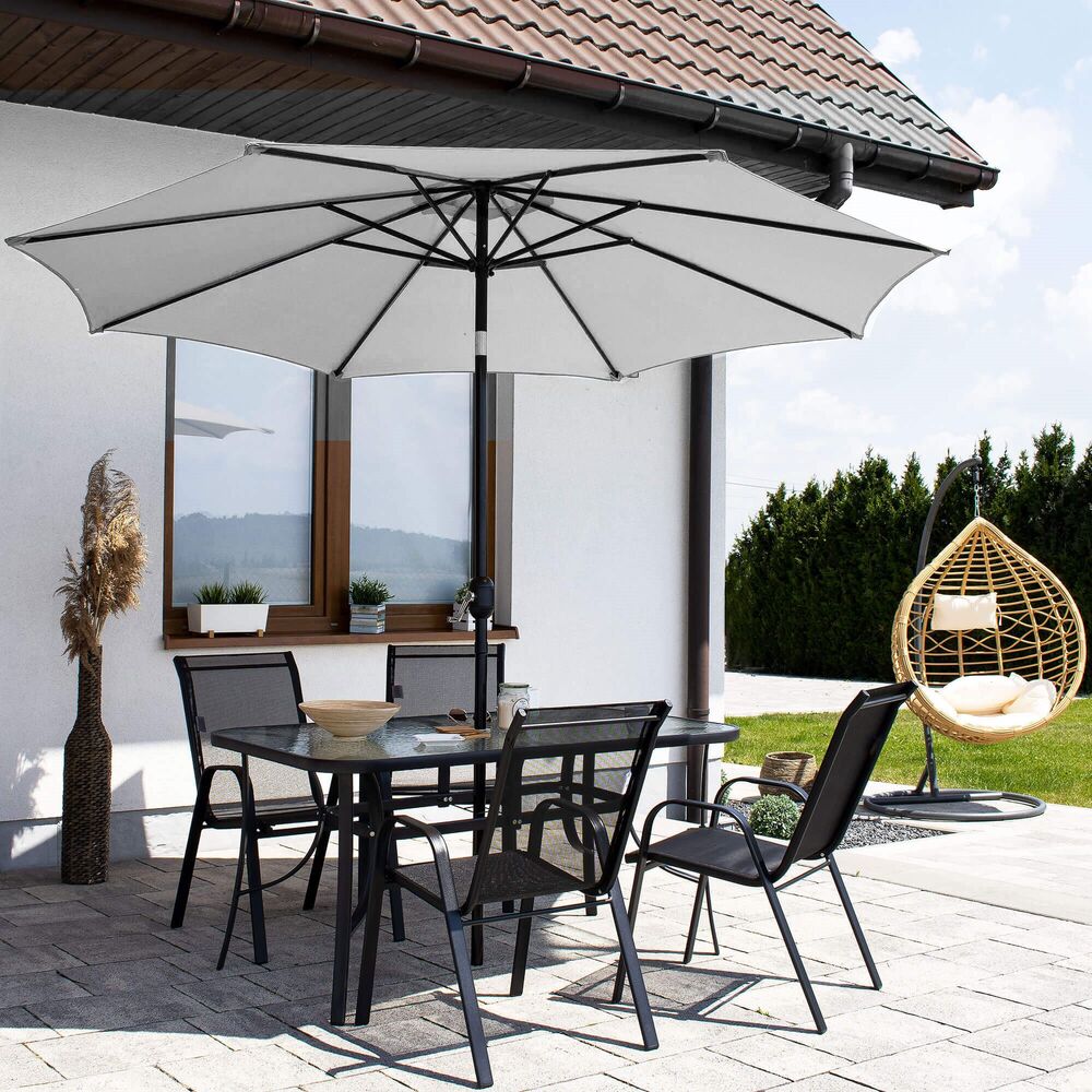 Záhradný slnečník 250 cm, tmavo šedý SPRINGOS SUNNY GU0021