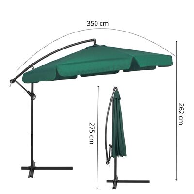 Záhradný slnečník 290 cm, krémový SPRINGOS MALTA GU0045