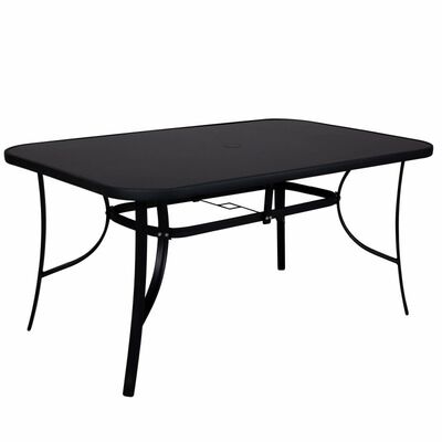 Záhradný stôl 150x90 cm SPRINGOS TOSCANA BLACK čierny