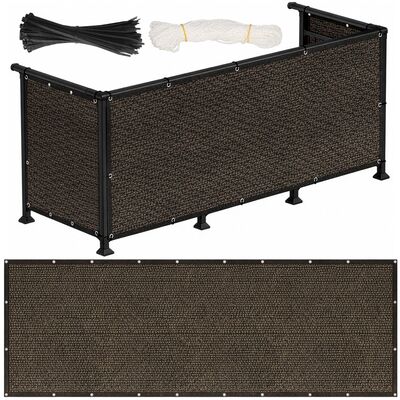 Zástena na balkón 1x7 m SPRINGOS BN1035 antracit