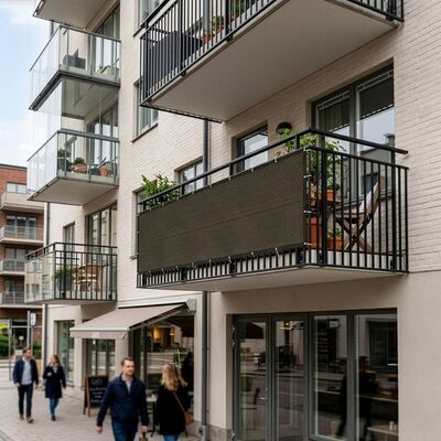 Zástena na balkón 1x7 m SPRINGOS BN1035 antracit