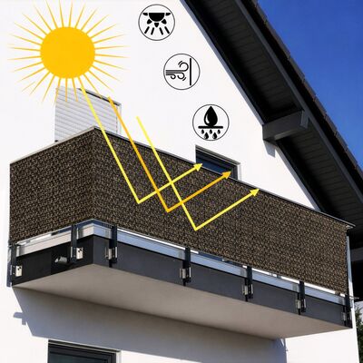 Zástena na balkón 1x7 m SPRINGOS BN1035 antracit