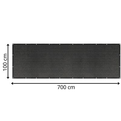 Zástena na balkón 1x7 m SPRINGOS BN1035 antracit