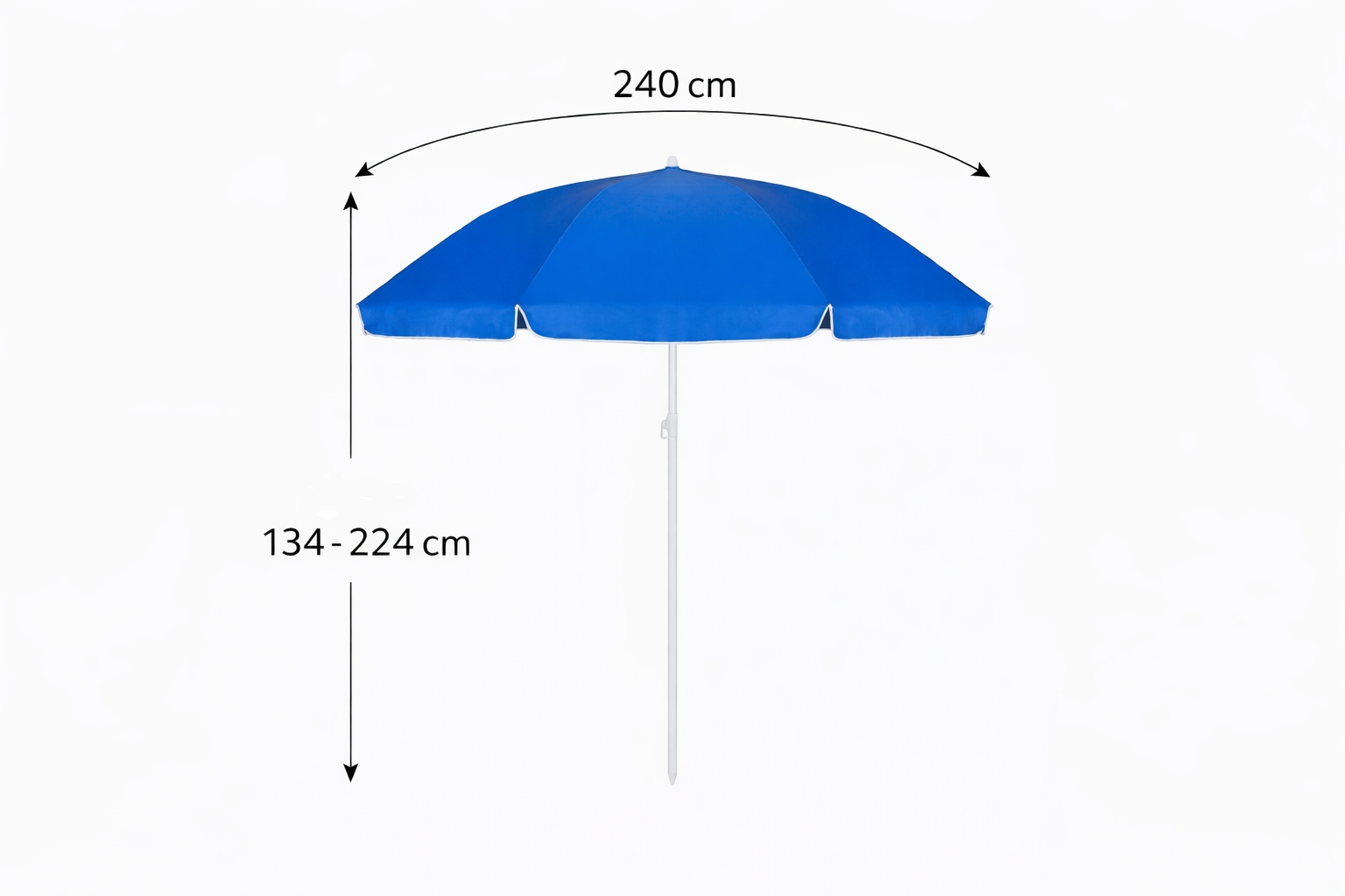 Záhradný slnečník 145 cm SPRINGOS CLASSIC BU0024 svetlo béžový