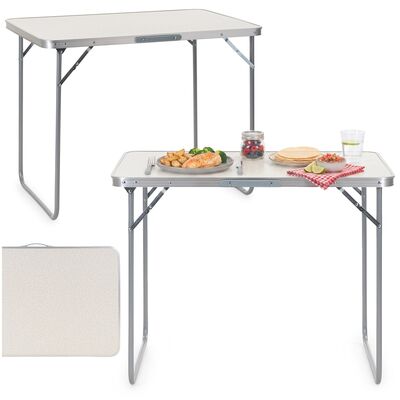 Kempingový stolík 90x60x70cm SPRINGOS CS0136 biely