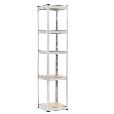 Kovový regál 200x120x40 cm 5 políc SPRINGOS HA5284 čierny