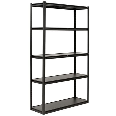 Kovový regál 200x120x40 cm 5 políc SPRINGOS HA5284 čierny