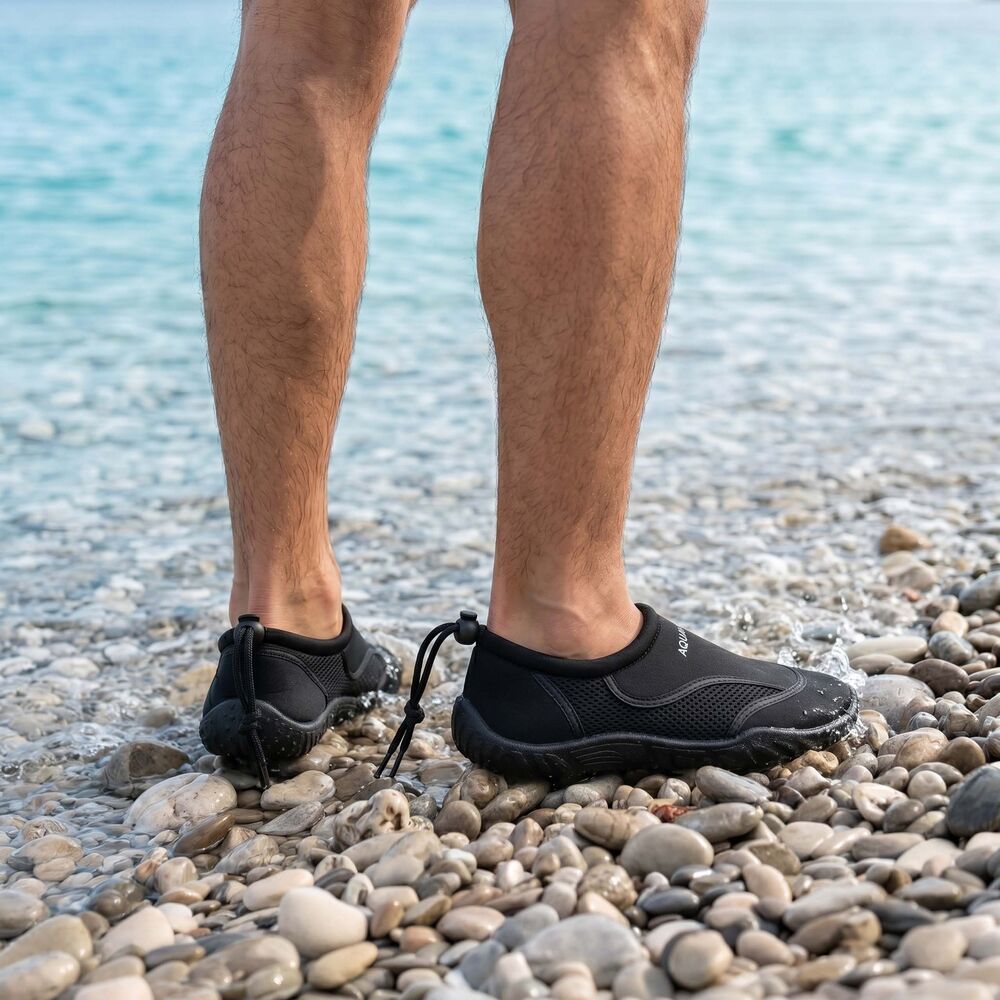 Pánske neoprénové topánky do vody veľ. 41 AQUAGET AQ0064 čierne