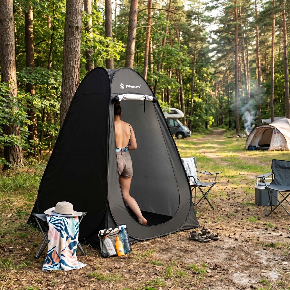 Turistická sada kempingový stolík + stolička SPRINGOS CS0165 sivá