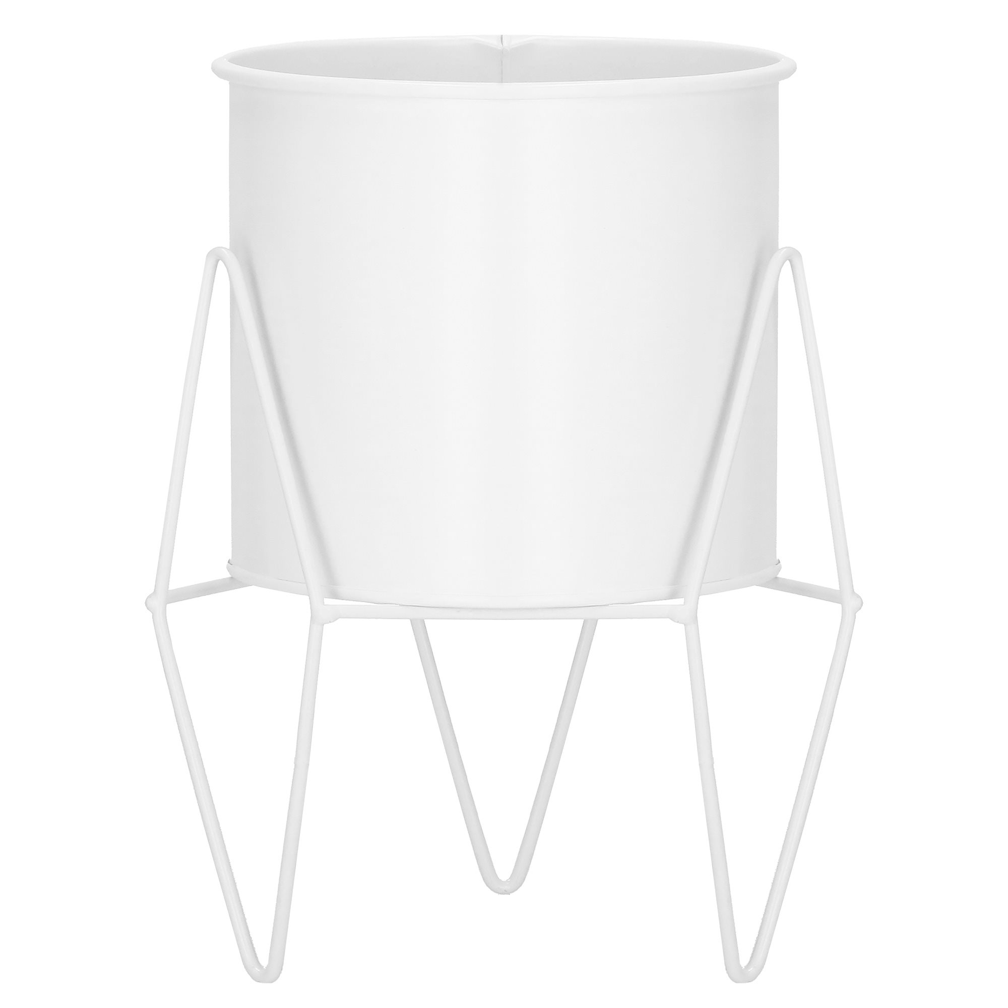 Kvetináč so stojanom 22 cm SPRINGOS GA0163 biely