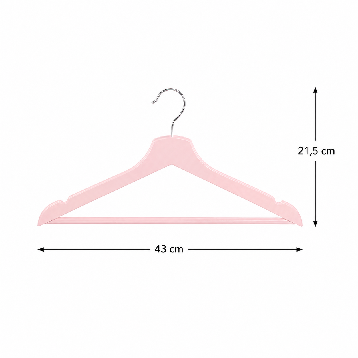 Drevené ramienka na oblečenie 43 cm SPRINGOS HG0005 3ks biela